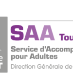 il est écrit SAA Tournai - service d'accompagnement pour adultes province de Hainaut direction générale de l'Action sociale
