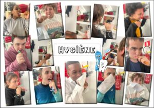 Les élèves de Forme 1 TEACCH, année 2023-2024 : hygiène
