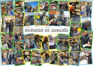 Les élèves de Forme 1 TEACCH, année 2023-2024 : courses au magasin