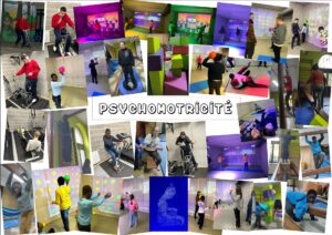 Les élèves de Forme 1 TEACCH, année 2023-2024 : psychomotricité